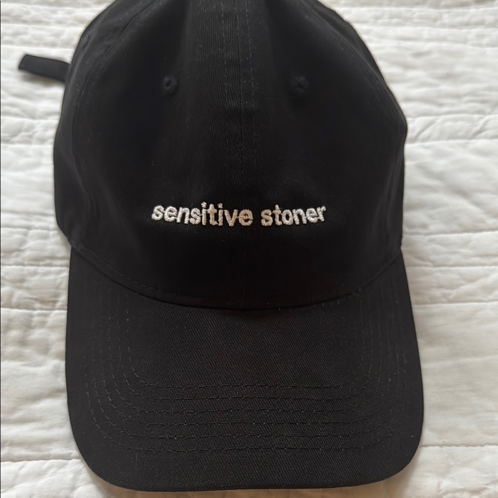 Joy Oladokun SENSITIVE STONER black Baseball Cap